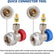 2PCS R134a Quick Coupler Adapter, Adjustable R134a Adapters and AC Hose Fittings, HP and LP Connectors for R134a Car AC System Evacuation Recharging and More, 1/4" Flares