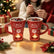 Chocolate Heating Cup 150ML, Christmas Ceramic Mug, Chocolate Melter with Fork, Cheese Fondue Cup, Couple Christmas Gift