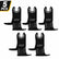 20PCS Oscillating Saw Blades for Multi Tools, Double-edged Drywall Oscillating Multitool Cutting Blade for Wood Plastics Sawing, Slicing, Sanding, Buffing, Polishing, Shovelling, Small, Black