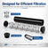 Solvent Filter Trap Black Aluminum Solvent Trap Kit - with Fuel Filter 1/2x28 and 5/8x24, Aluminum 8-Inch Tube with Multiple End Caps, for Industrial Automotive Accessories (1/2 x 28)