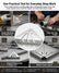 Miter Square Heavy Duty Metal Tool with Laser-Etched 45°, 90° and 22.5° Markings, Precision Layout Square for Woodworking, Carpentry and Metalworking
