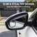 2 PCS Blind Spot Mirrors with Rain Cover, Wide Angle HD Car Side Mirror, Carbon Fiber Style Rear View Convex, Rain Eyebrow, for Cars, SUVs, Trucks and Most Vehicles