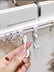2pcs Cabinet Door Inside Storage Hooks - Track Sliding Rail Organizer, No-Drill Hanging Racks for Kitchen, Space-Saving Hook Strips