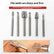 6Pcs Woodworking Rotary Burr Set, 3.15mm Shank High Speed Steel Rotary Carving Files, Multi Shape Rotary Drill Bits for Dremel Rotary Tools, Wood Carving, Slotting, Polishing, Engraving & Plastic Grinding