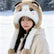 Women Girls Fluffy Moving‑Ear Cat Winter Hat, Lovely Plush Animal Headwear