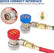 2PCS R134a Quick Coupler Adapter, Adjustable R134a Adapters and AC Hose Fittings, HP and LP Connectors for R134a Car AC System Evacuation Recharging and More, 1/4" Flares