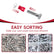 26/44PCS Nut and Bolt Thread Checker - Comprehensive Bolt Size and Thread Gauge Tool, Inch & Metric Sizes, with Handy Tool Box, Excellent for Home Garages and Car Repairs