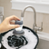 Dish Scrubber with Soap Dispenser, Steel Wool Scrubber with Replaceable Steel Wool, Transparent Cleaning Solution Reservoir, Cast Iron Cleaning Kit with Cast Iron Scraper for Cleaning Pans, Grills