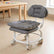 Rolling Work Stool with Backrest, Padded Plastic Seat for Office