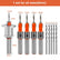 5Pcs(2.8/3.0/3.2/3.5/4mm), Woodworking Countersink Drill Bits with Adjustable Bit Depth Stop for Wood.(8mm Countersink Diameter) toolupgrade