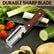 3-in-1 Stainless Steel Veggie Peeler with Wooden Handle - Food Veggie Cutter, Fruit Slicer Handheld, Bottle Opener, Non-Slip Grip, Rust-Proof Blade, Compact Portable Kitchen Utensils for Camping, Travel