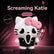 Screaming Kitty Halloween Figurine Keychain, Cute Spooky Ghost Face Cat Pendant Ornament, Gothic‑Style Desktop Decoration, 2‑Color Collectible Gift for Halloween Party