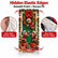 Christmas Door Cover - Santa & Reindeer Stretch Fabric Door Banner with 4-Side Elastic Edges, DIY Door Handle Cutout, Slip-On Front Door Holiday Decor
