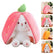 Strawberry Bunny Plush Toy Soft Kawaii Perfect for Cuddling Gifting or Decorating Your Bed Shelf Ultra Soft Fabric - Stuffed Animal Cute Strawberry Bunny Plush Toy Soft Kawaii Stuffed Animal Gift for Kids Girls Hug Pillow Bed comfort gifts