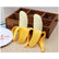 1Pcs Banana Squeeze Prop Fake Banana Stretchy Fidget Tool Novelty Stress Relief Funny Peeled Fake Banana Fruit Stress Tool Halloween Christmas Party April Fool's Day Decorate