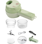 4 in 1 Electric Vegetable Cutter Set, Multifunctional Mini Electric Grinder