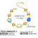 18K Gold Plated Colorful Glass Stone Station Necklace | Bezel Set Layered Beaded Chain  >