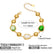 18K Gold Plated Colorful Glass Stone Station Necklace | Bezel Set Layered Beaded Chain  >