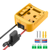 Power Wheels Adapter for Dewalt 20V Battery Adapter Power Wheels Battery Conversion Kit with Switch, Fuse & Wire Terminals, 12AWG Wire, Power Connector for DIY Ride On Truck, RC Car Toys and Robotics