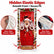 Christmas Door Cover - Santa & Reindeer Stretch Fabric Door Banner with 4-Side Elastic Edges, DIY Door Handle Cutout, Slip-On Front Door Holiday Decor