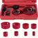 11-Piece Rotary Multi-Tooth Hole Saw Kit with Mandrel, Hex Key, Interchangeable Blades – 3/4"-2-1/2" Power Tool Accessory for Wood, PVC Cutting, Durable Tools Drill Bit Set