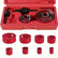 11-Piece Rotary Multi-Tooth Hole Saw Kit with Mandrel, Hex Key, Interchangeable Blades – 3/4"-2-1/2" Power Tool Accessory for Wood, PVC Cutting, Durable Tools Drill Bit Set