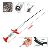 118" Flexible Grabber Claw Tool Reacher, Drain Snake Hair Drain Clog Remover Tool with 4 Claws Bendable Hose for Litter Pick, Home and Kitchen Sink, Drains, Toilet