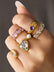 18K Gold Plated Stackable Ring Set | Tarnish Free Heart Crystal Pearl Rings