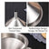 Stainless Steel Filter Funnel, 304 Stainless Steel Kitchen Funnel with Detachable Filter Mesh & Handle, for Transferring Liquid, Oil, Juice & Jam - Dishwasher Safe