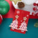 Glitter Christmas Tree Dangle Earrings Dainty Rhinestone Enamel Christmas Drop Earrings Holiday Party Jewelry for Women