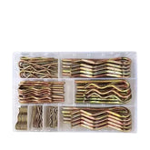 Cotter Pins 70pcs Elastic Split Pins Wave R-Shaped Pin Hairpin Lock Cotter Clip for Anti