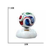 Mini World Cup Soccer Ball Car Dashboard Ornament, Shakeable Spring Football Decor for Car, Motorcycle, Office Desk, Sport Fan Gift