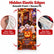 Christmas Door Cover - Santa & Reindeer Stretch Fabric Door Banner with 4-Side Elastic Edges, DIY Door Handle Cutout, Slip-On Front Door Holiday Decor