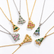 Christmas Necklace  Christmas Tree Snowflake Pendant Necklace for Women Thanksgiving Xmas Party Gifts