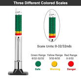 1/2 Counts 25mm Car Tire Tread Depth Gauge Color Coded, Universal Car Tire Tread Depth MeterReads in MM and 32nds, Quickly Identifies Tread on Tires