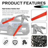 2026 New Car Clip Pliers/Disassembly Tools,Stainless Steel Car Clip Remover Tool with Anti-Slip Grip,Spring-Loaded Auto Clips Removal Pliers for Cars Door Panel Dashboard Interior Trim (Red, 1PC)