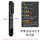 Brake Fluid Liquid Tester Pen, DOT 3 DOT 4 DOT 5.1 Brake Fluid Diagnostic Testing Pen, Vehicle High-Precision Hydraulic Liquid Oil Moisture Analyzer with 5 LED Indicators