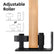 HARDWARE Barn Door Floor Guide Black, 8 in 1 Adjustable Rollers, Sliding Guides Floor Mount, Flush Bottom Design, 2 Pack