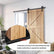 HARDWARE Barn Door Floor Guide Black, 8 in 1 Adjustable Rollers, Sliding Guides Floor Mount, Flush Bottom Design, 2 Pack