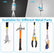 1 Piece 8LBs Telescoping Magnetic Flashlight Pickup Tool with 3 LED Lights, Magnet Stick Rod Extendable 7.5" to 31"