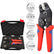 6PCS Hydraulic Crimping Tool, Crimping Pliers Set Wire Plier Box Jaws Kit For Tube Insulation Terminals Electrical Multi-functional Clamp Tools(SN58B SET WITH BOX)