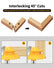 3-Piece 45 Degree Lock Miter Router Bits 1/4" Shank for Joining Corners | Drawer Corner Router Bit Set for Woodworking Cabinetry Drawers Shadow Box Corner Joining