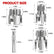 4PCS PVC Pipe Threader Kit (1/2", 3/4", 1", Hex Shank), Integrated Internal & External Straight Threading Tapping Tool, Heavy-Duty Plastic Tube Reamer Deburring Set for Power Drill, DIY Plumbing Tool
