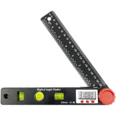 Digital Angle Finder, 7 inch /200mm T-Bevel Protractor Ruler,Horizontal Vertical Bubble levels with Large LED Screen, 0-360° Measuring Tool,Suitable for Woodworking/Construction/DIY