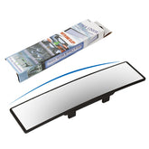 Panoramic Clip-On Rearview Mirror, Universal 11.81in Interior Clip-on Wide Angle Mirror, Anti-Glare HD Glass Rear View Mirrors, Reduce Blind Spots, No Distortion, Fits All Cars