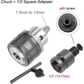 1.5-13mm Converter 1/2 Shank -20UNF Key Drill Chuck Thread Quick Change Adapter SDS 1/4 Shank Hex Impact Driver Wrench Bit Connecting Rod(Chuck SDS Adapter)