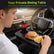 2-in-1 Steering Wheel Tray & Seat Gap Organizer | Portable Steering Wheel Desk with Cup Holder & Pad Slot, Car Food Desk for Laptop, Working, Eating, Multipurpose Accessories