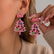 Glitter Christmas Tree Dangle Earrings Dainty Rhinestone Enamel Christmas Drop Earrings Holiday Party Jewelry for Women