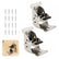 4 Pack Folding Brackets 0°-90°-180° Self-Lock Hinge with Screws | Heavy-Duty Folding Table Legs Quick-Install Extension Foldable, for Table/Bed/Desk Legs