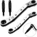 HVAC Service Wrench,3/16"-3/8" 5/16" x 1/4"Valve Wrench with Hex Adapter | HVAC Tools, Dual Head Ratchet Design, 4 Size Valve Wrench, Hex Bit Adapter Kit, AC Refrigeration Repair